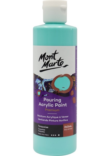 Dökme Akrilik Boya Premium 240 ml Turquoise