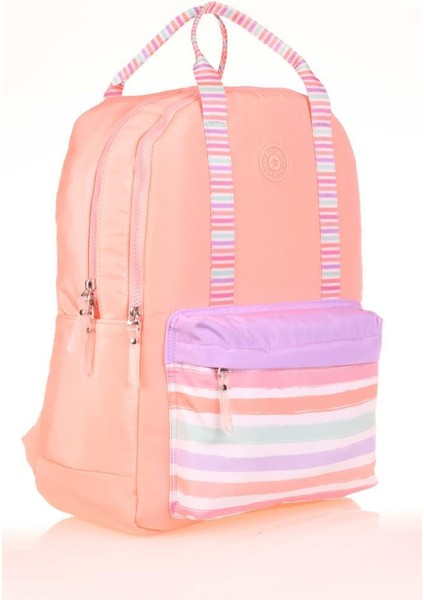 Double Stripe Sırt Çantası Salmon K1766