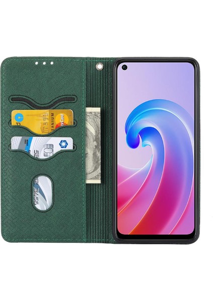 Oppo Için Kılıf A96 5g/oppo 7 4g/credit 8 4g Pu Deri Kapak Kredi Kartı Flip (Yurt Dışından)