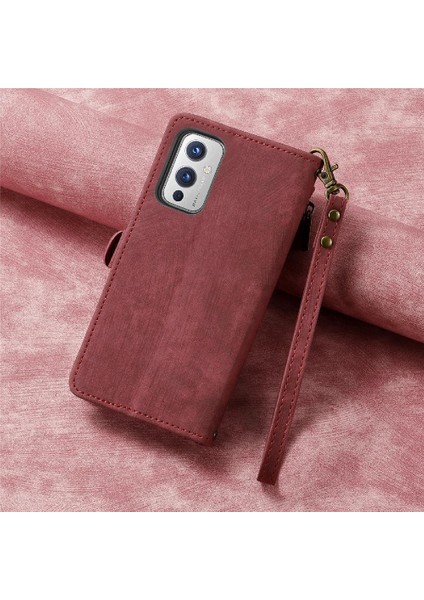 Oneplus 9 Için Flip Case Cüzdan Kapak Çevirin Deri Kılıf Basit Iş (Yurt Dışından)