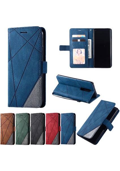 Oneplus 8 Için Kılıf Pu Deri Manyetik Cüzdan Flip Folio Kart Tutucu (Yurt Dışından)