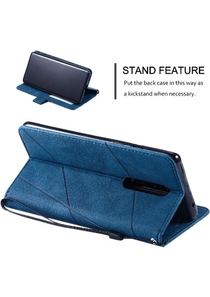 Oneplus 8 Için Kılıf Pu Deri Manyetik Cüzdan Flip Folio Kart Tutucu (Yurt Dışından)