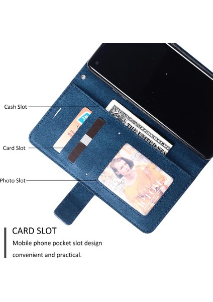 Oneplus 8 Için Kılıf Pu Deri Manyetik Cüzdan Flip Folio Kart Tutucu (Yurt Dışından)