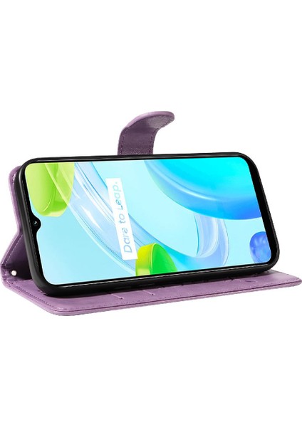El Kayışı ve Kart Yuvası Cüzdan Telefon Kılıfı ile Realme C30 4g Için Kılıf (Yurt Dışından) indirimleri