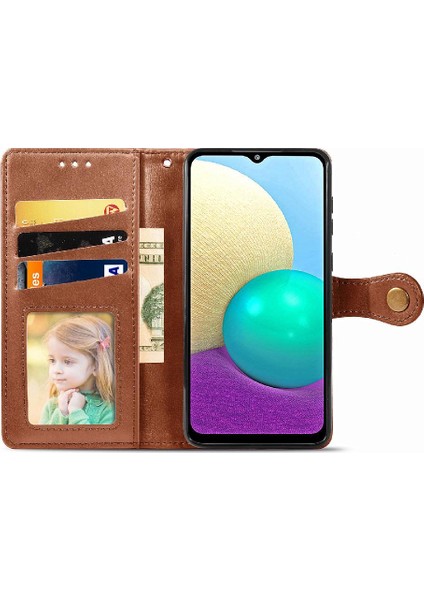 Colorful Shop Samsung Galaxy A02 Cüzdan Fonksiyonu Flip Kapak Zarif Iş Için Kılıf (Yurt Dışından)