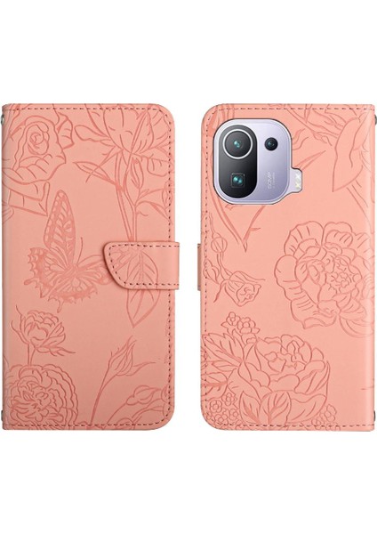 Xiaomi 11 Pro Pu Deri Flip Kapak Bilek Kayışı ile Anti-Damla (Yurt Dışından)