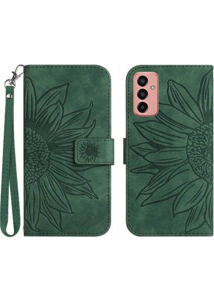 Samsung Galaxy M23 5g Lüks Pu Deri Kart Yuvaları Tutucu ile (Yurt Dışından)