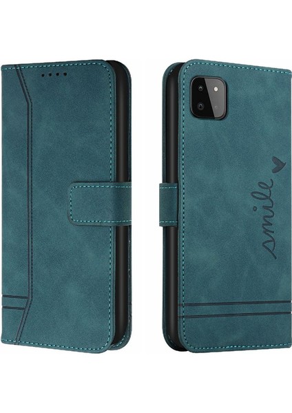 Samsung Galaxy A22 5g Manyetik Kapatma Için Telefon Kılıfı El Kayışı Pu Flip (Yurt Dışından)