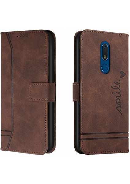 Nokia C3 Flip Folio Cüzdan Için Telefon Kılıfı Pu Deri Kart Yuvaları Kapak El (Yurt Dışından) indirimleri