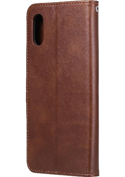 Xiaomi Redmi 9A Kart Yuvası Sahipleri Için Kılıf Koruyucu Kapak Deri Fermuar (Yurt Dışından)