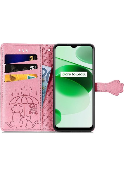 Realme C35 Için Kılıf Kapak Kapak Karikatür Hayvanlar Darbeye Deri Kılıf (Yurt Dışından) indirimleri