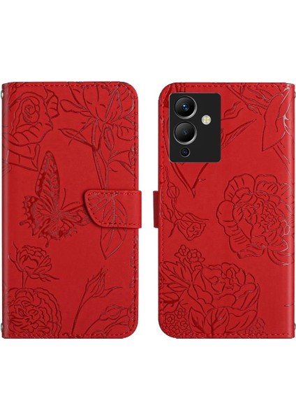 Infinix Not 12 G96 Için Kılıf Bilek Kayışı ile Pu Deri Kapak Çevirin ve (Yurt Dışından)
