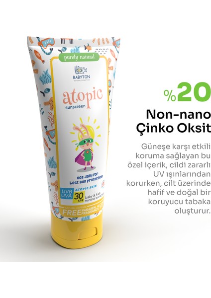 Atopik Ciltler İçin Güneş Koruyucu Krem 100 ml fiyatları