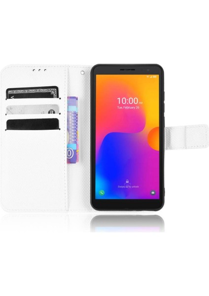 Tcl 303 Manyetik Cüzdan Kapağı Için Kılıf Kickstand Kart Tutucu (Yurt Dışından) modelleri