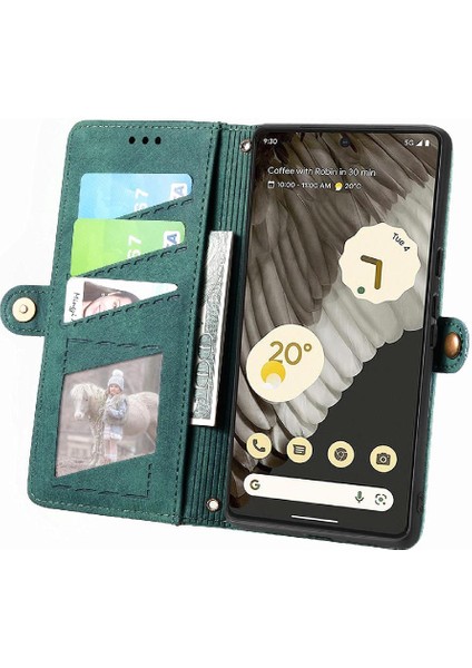 Google Piksel 7 Pro Için Flip Case Basit Iş Cüzdan Kapak Kılıfı (Yurt Dışından)