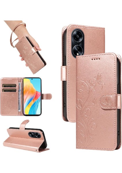 Oppo A98 5g Için Kılıf ve El Kayışı Yüksek Kaliteli Deri ile Kart Yuvası (Yurt Dışından)