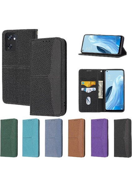 Oppo Reno7 Se 5g Için Kılıf Pu Deri Kapak Kredi Kartı Tutucu Flip Folio (Yurt Dışından)