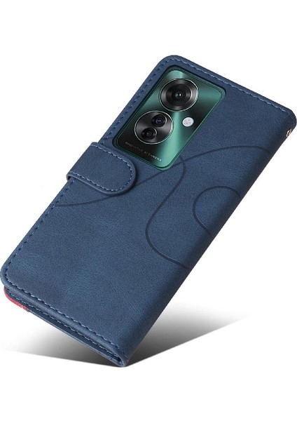 Oppo F25 Pro 5g Için Flip Case Pu Deri Flip Folio Kılıf ile Iki Renkli (Yurt Dışından) fiyatları