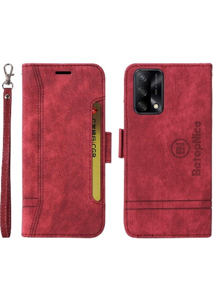 Oppo A74 4g Kart Yuvaları Için Kılıf Cüzdan Kapak Çevirin Tpu Deri Manyetik (Yurt Dışından)