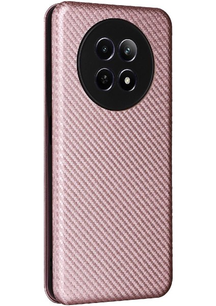 Realme 12 5g Tam Koruma Manyetik Karbon Fiber Kart Folio Için Kılıf (Yurt Dışından)