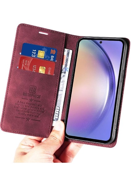 Samsung Galaxy A54 5g Koruyucu Pu Deri Folio Cüzdan Manyetik (Yurt Dışından)