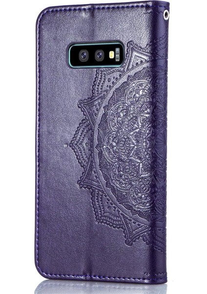Samsung S10E Flip Kapak Basit Iş Darbeye Deri Kılıf (Yurt Dışından)
