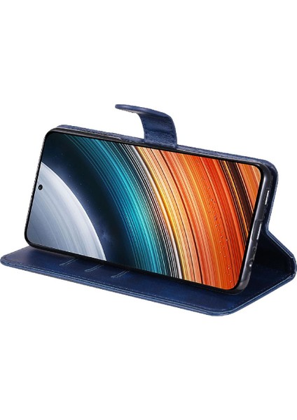 Xiaomi Poco F4 Fermuar Koruyucu Kapak Için Kılıf Kart Yuvası Tutucular Deri (Yurt Dışından)