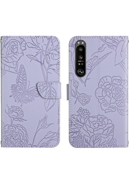 Sony Xperia 1 Iii Için Kılıf Bilek Kayışı ve Pu ile Darbeye Deri Kılıf (Yurt Dışından)