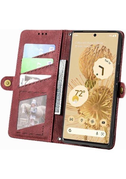 Google Piksel 6 Pro Basit Iş Deri Çanta Cüzdan Flip Case Için Flip Case (Yurt Dışından) fırsatları