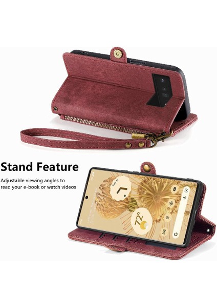Google Piksel 6 Pro Basit Iş Deri Çanta Cüzdan Flip Case Için Flip Case (Yurt Dışından) indirimleri