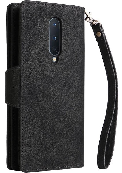 El Kayışı Kart Tutucu ile Oneplus 8 Fermuar Cüzdan Kapak Için Kılıf (Yurt Dışından)