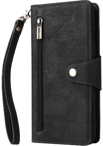 El Kayışı Kart Tutucu ile Oneplus 8 Fermuar Cüzdan Kapak Için Kılıf (Yurt Dışından)