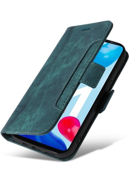 Xiaomi Redmi Not 11 Için Kılıf 4g Kart Yuvaları Cüzdan Kapak Çevirin Tpu Deri (Yurt Dışından)
