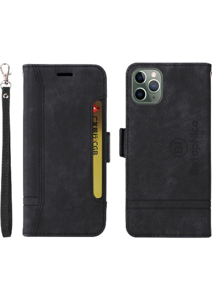 Iphone 12 Için Kılıf Pro Max Kart Yuvaları Cüzdan Kapak Çevirin Tpu Deri (Yurt Dışından)