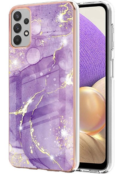 Samsung Galaxy A32 5g Yumuşak Tampon Ince Tpu Mermer Desen (Yurt Dışından)