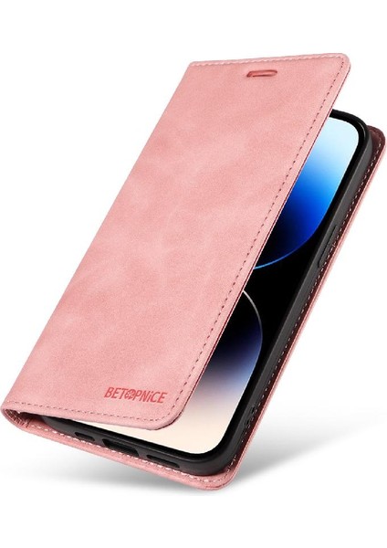 Iphone 15 Için Kılıf Pro Max Koruyucu Pu Deri Manyetik Folio Cüzdan (Yurt Dışından)