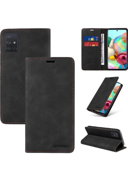 Samsung Galaxy A71 4g Pu Deri Koruyucu Folio Cüzdan Manyetik (Yurt Dışından)