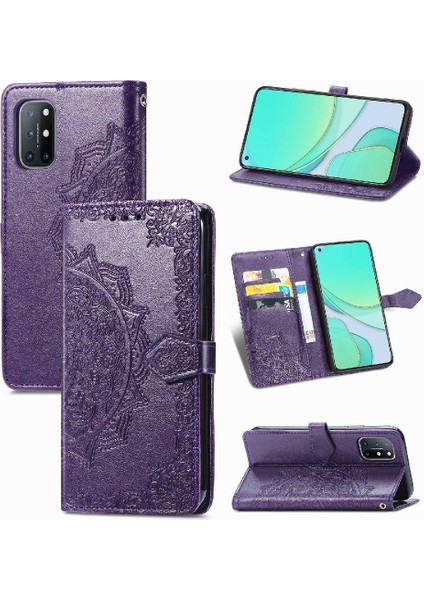 Oneplus 8t Için Kılıf Basit Iş Deri Kılıf Kapak Çevirin Darbeye (Yurt Dışından)