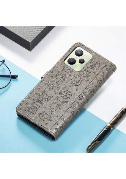 Realme C35 Için Kılıf Kapak Kapak Karikatür Hayvanlar Darbeye Deri Kılıf (Yurt Dışından) indirimleri