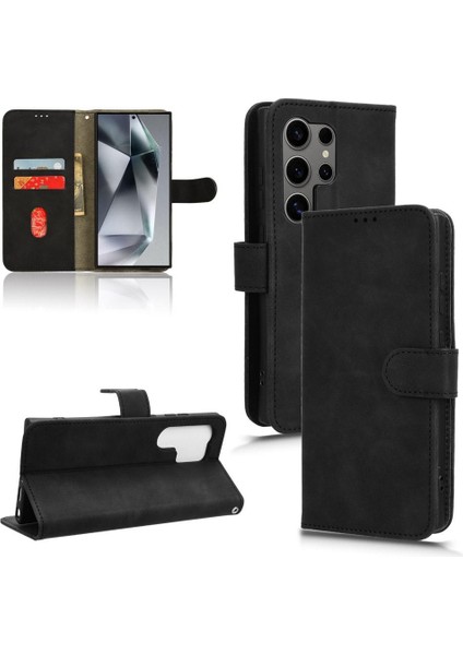 Samsung Galaxy S24 Ultra Deri Folio Flip Case Koruyucu (Yurt Dışından)
