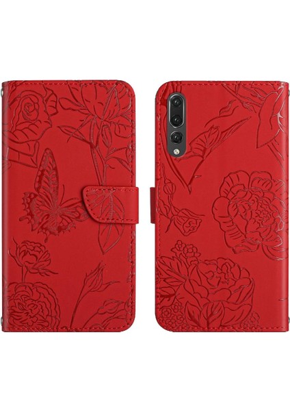 Huawei P20 Pro Darbeye Deri Kılıf Pu Deri Kapak Çevirin ve (Yurt Dışından)