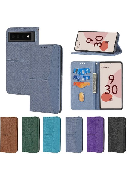 Google Piksel 6 Pro Flip Folio Kitap Kredi Kartı Tutucu El Cüzdan Için Kılıf (Yurt Dışından)