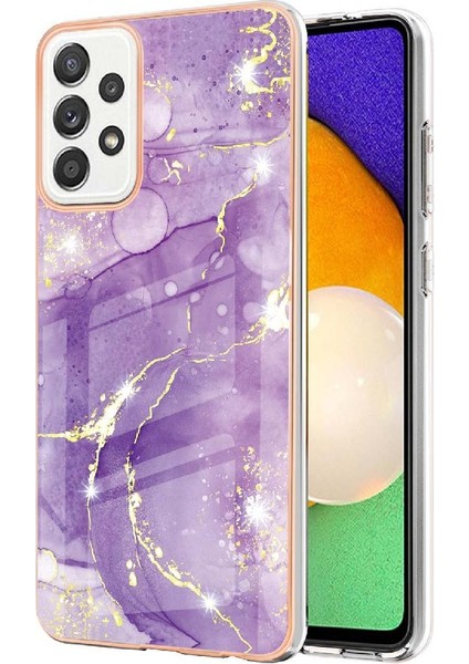 Samsung Galaxy A52S 5g Ince Tpu Mermer Desen Koruma Yumuşak (Yurt Dışından)