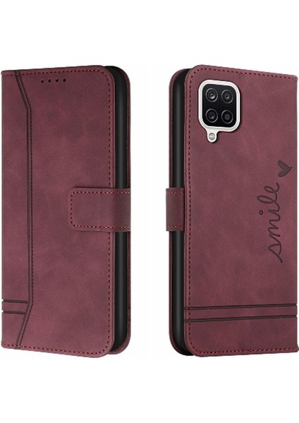 Telefon Kılıfı Için Samsung Galaxy A22 4g Kart Yuvaları Kapak Flip Folio Cüzdan Pu (Yurt Dışından)