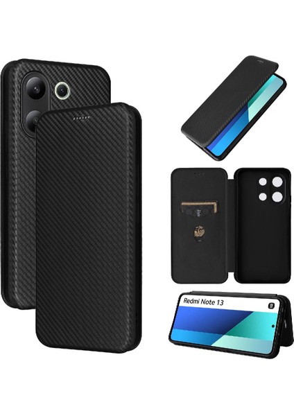 Xiaomi Redmi Için Not 13 4g Manyetik Karbon Fiber Kart Ekleme (Yurt Dışından)