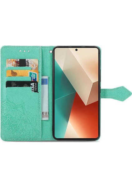 Xiaomi Redmi Not Için Kılıf 13 Pro Zarif Desen Deri Kılıf Basit (Yurt Dışından) fırsatları