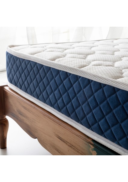 Navy Blue 110 x 200 cm Ultra Lüx Cotton Tek Kişilik Yaylı Yatak