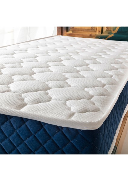 Navy Blue 110 x 200 cm Ultra Lüx Cotton Tek Kişilik Yaylı Yatak