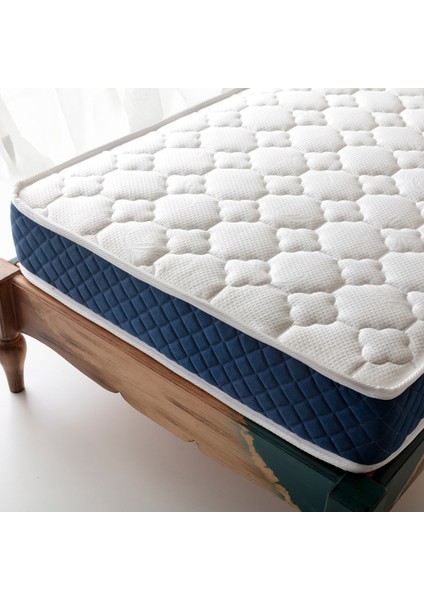 Navy Blue 70 x 100 cm Ultra Lüx Cotton Yaylı Yatak Bebek Yatağı