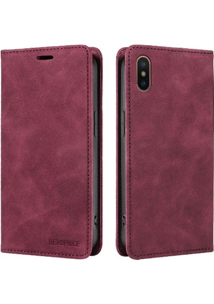 Iphone X/xs Pu Deri Manyetik Koruyucu Folyo Cüzdan (Yurt Dışından)
